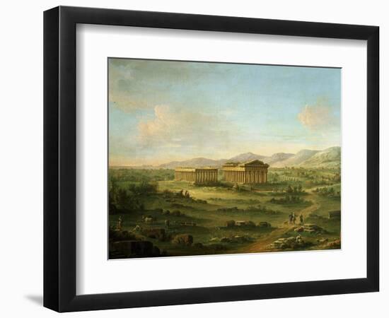 Temples of Paestum, Italy (Ancient Greek Colony)-John Robert Cozens-Framed Giclee Print