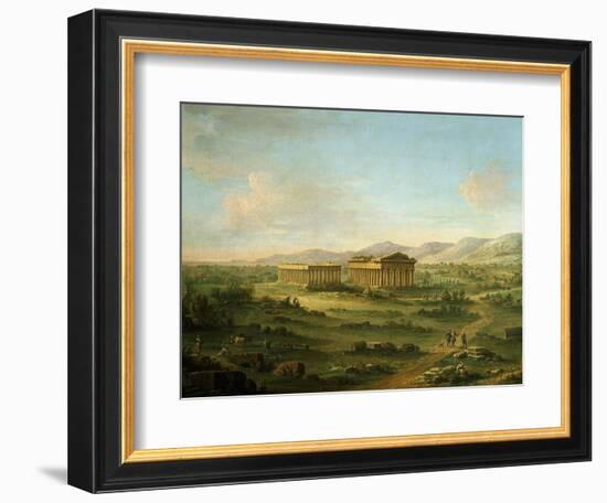 Temples of Paestum, Italy (Ancient Greek Colony)-John Robert Cozens-Framed Giclee Print