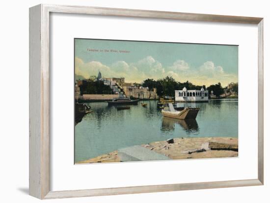 'Temples on the River, Udaipur', c1900-Unknown-Framed Giclee Print