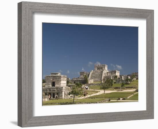 Templo De Las Pinturas on Left with El Castillo on Right at the Mayan Ruins of Tulum-Richard Maschmeyer-Framed Photographic Print