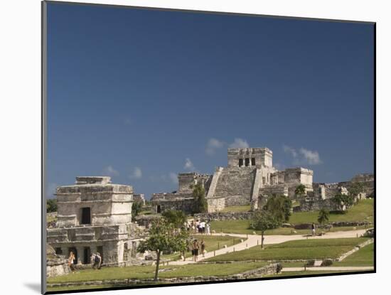 Templo De Las Pinturas on Left with El Castillo on Right at the Mayan Ruins of Tulum-Richard Maschmeyer-Mounted Photographic Print