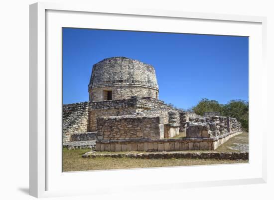 Templo Redondo (Round Temple), Mayapan, Mayan Archaeological Site, Yucatan, Mexico, North America-Richard Maschmeyer-Framed Photographic Print