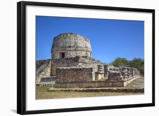 Templo Redondo (Round Temple), Mayapan, Mayan Archaeological Site, Yucatan, Mexico, North America-Richard Maschmeyer-Framed Photographic Print