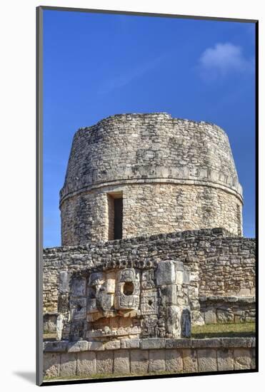 Templo Redondo (Round Temple), Mayapan, Mayan Archaeological Site, Yucatan, Mexico, North America-Richard Maschmeyer-Mounted Photographic Print