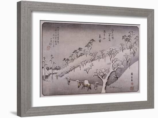 Temps de neige à Asukayama-Ando Hiroshige-Framed Giclee Print