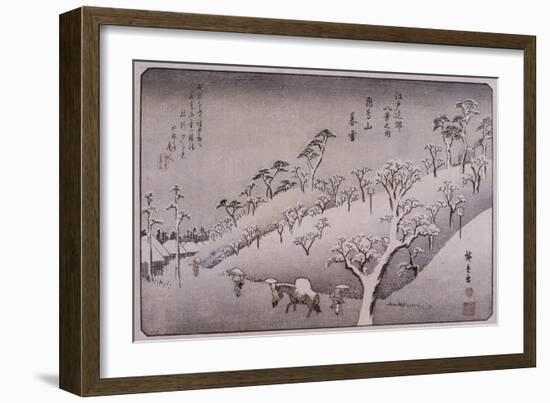 Temps de neige à Asukayama-Ando Hiroshige-Framed Giclee Print