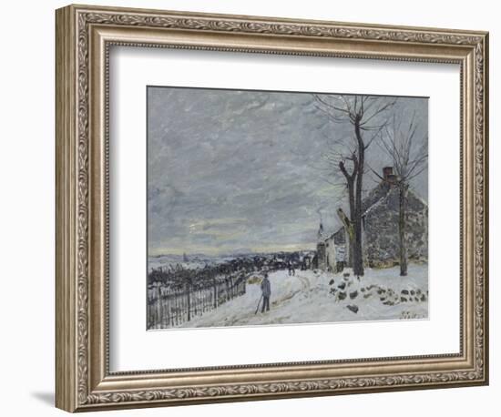 Temps de neige à Veneux-Nadon (Seine et Marne)-Alfred Sisley-Framed Giclee Print