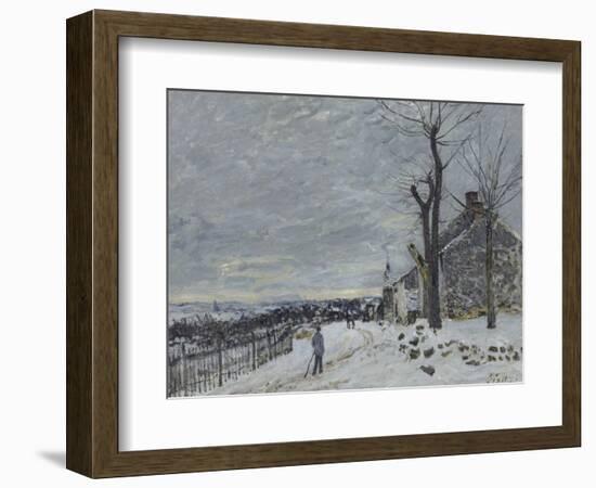 Temps de neige à Veneux-Nadon (Seine et Marne)-Alfred Sisley-Framed Giclee Print