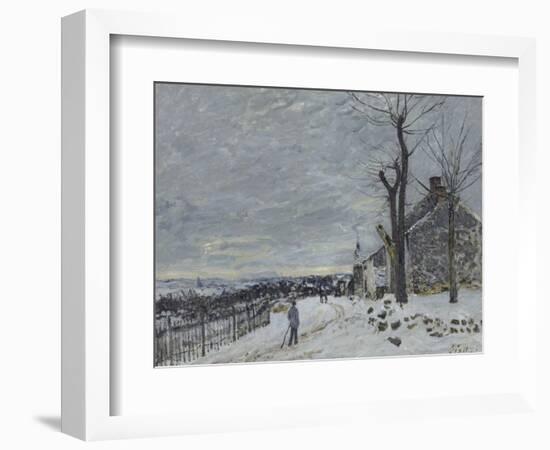 Temps de neige à Veneux-Nadon (Seine et Marne)-Alfred Sisley-Framed Giclee Print