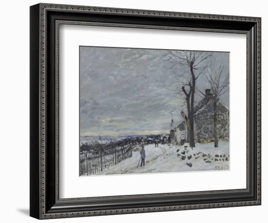 Temps de neige à Veneux-Nadon (Seine et Marne)-Alfred Sisley-Framed Giclee Print