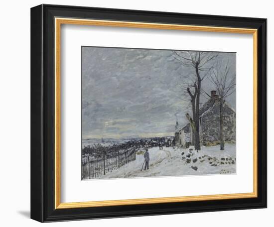 Temps de neige à Veneux-Nadon (Seine et Marne)-Alfred Sisley-Framed Giclee Print