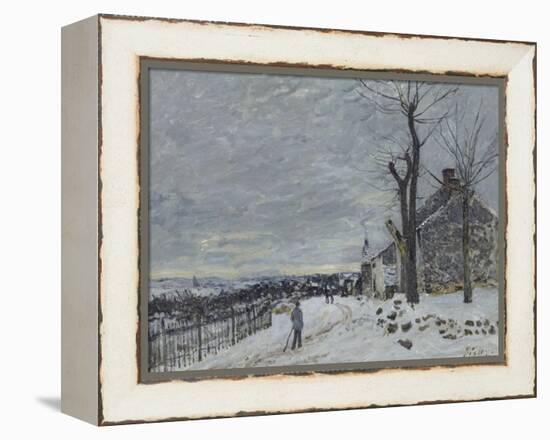 Temps de neige à Veneux-Nadon (Seine et Marne)-Alfred Sisley-Framed Premier Image Canvas