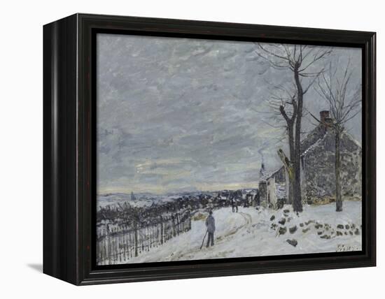 Temps de neige à Veneux-Nadon (Seine et Marne)-Alfred Sisley-Framed Premier Image Canvas