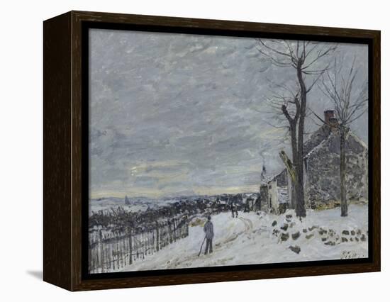 Temps de neige à Veneux-Nadon (Seine et Marne)-Alfred Sisley-Framed Premier Image Canvas