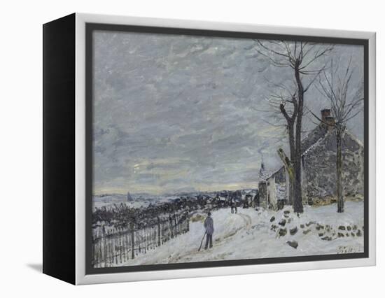 Temps de neige à Veneux-Nadon (Seine et Marne)-Alfred Sisley-Framed Premier Image Canvas