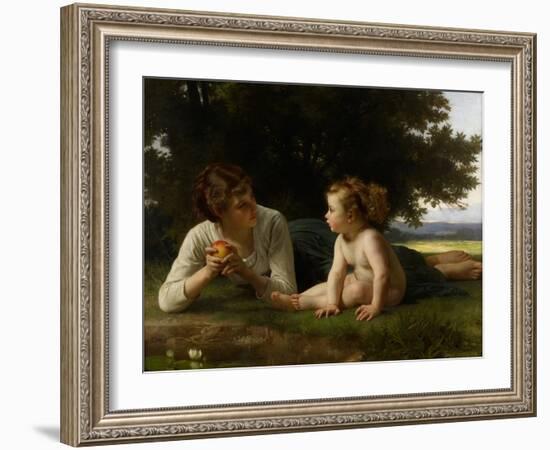 Temptation, 1880-William-Adolphe Bouguereau-Framed Giclee Print