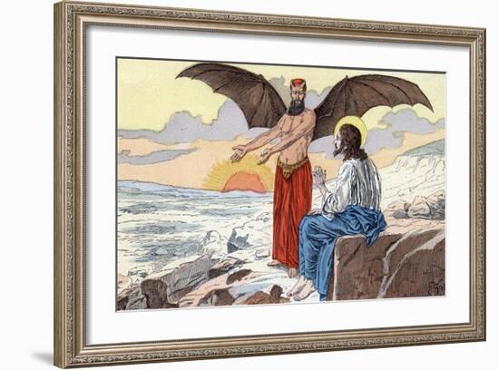 Temptation of Christ by Henri Grobet-Stefano Bianchetti-Framed Photographic Print