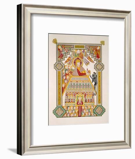 Temptation of Christ, from a Facsimile Copy of the Book of Kells, Published by Day and Son-Irish Photographer-Framed Premium Giclee Print