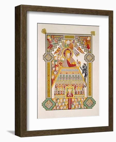 Temptation of Christ, from a Facsimile Copy of the Book of Kells, Published by Day and Son-Irish Photographer-Framed Premium Giclee Print