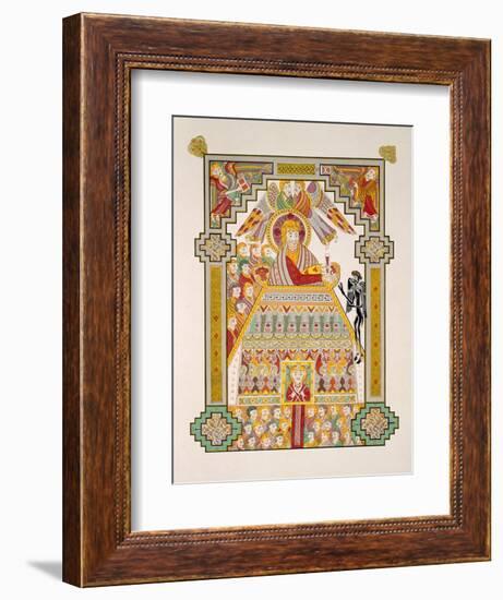 Temptation of Christ, from a Facsimile Copy of the Book of Kells, Published by Day and Son-Irish Photographer-Framed Premium Giclee Print