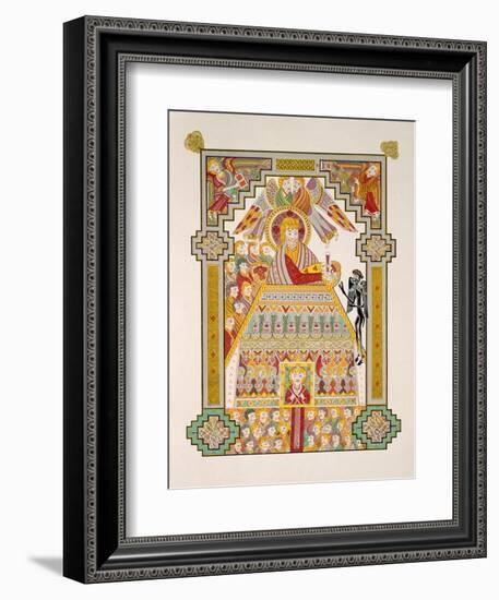 Temptation of Christ, from a Facsimile Copy of the Book of Kells, Published by Day and Son-Irish Photographer-Framed Premium Giclee Print