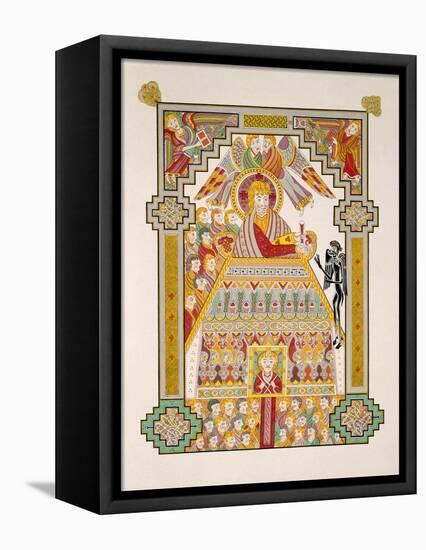 Temptation of Christ, from a Facsimile Copy of the Book of Kells, Published by Day and Son-Irish Photographer-Framed Premier Image Canvas