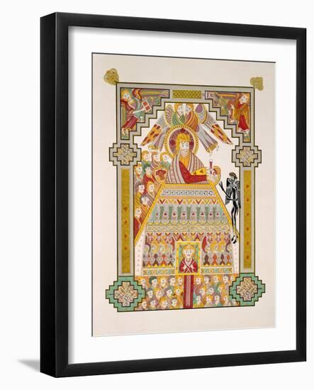 Temptation of Christ, from a Facsimile Copy of the Book of Kells, Published by Day and Son-Irish Photographer-Framed Giclee Print