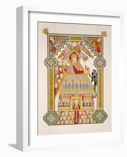 Temptation of Christ, from a Facsimile Copy of the Book of Kells, Published by Day and Son-Irish Photographer-Framed Giclee Print