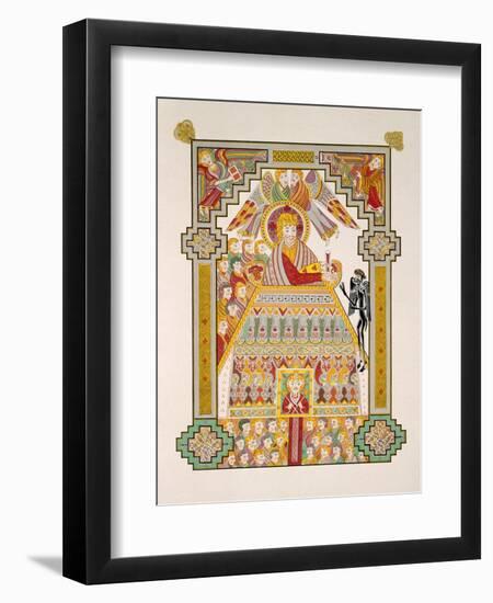 Temptation of Christ, from a Facsimile Copy of the Book of Kells, Published by Day and Son-Irish Photographer-Framed Giclee Print