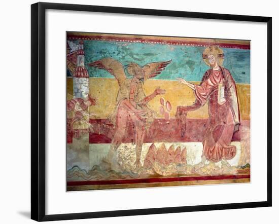 Temptation of Christ in the Desert by the Devil, 12th Century (Fresco)-French-Framed Giclee Print