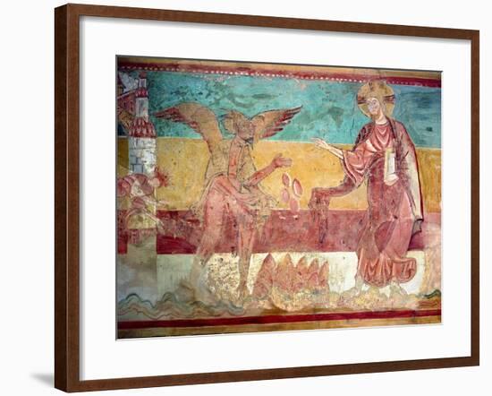 Temptation of Christ in the Desert by the Devil, 12th Century (Fresco)-French-Framed Giclee Print