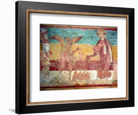 Temptation of Christ in the Desert by the Devil, 12th Century (Fresco)-French-Framed Giclee Print