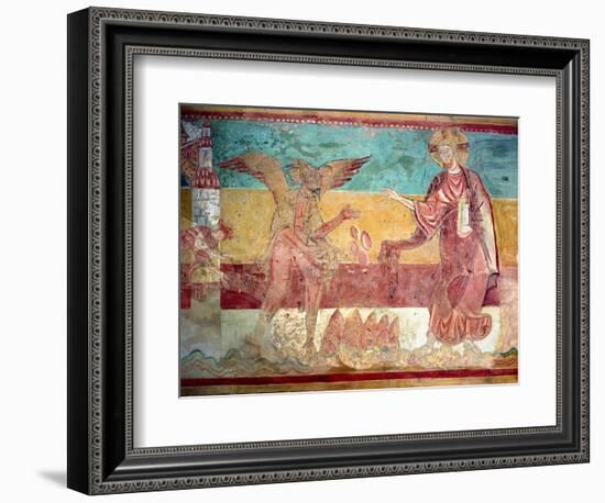 Temptation of Christ in the Desert by the Devil, 12th Century (Fresco)-French-Framed Giclee Print