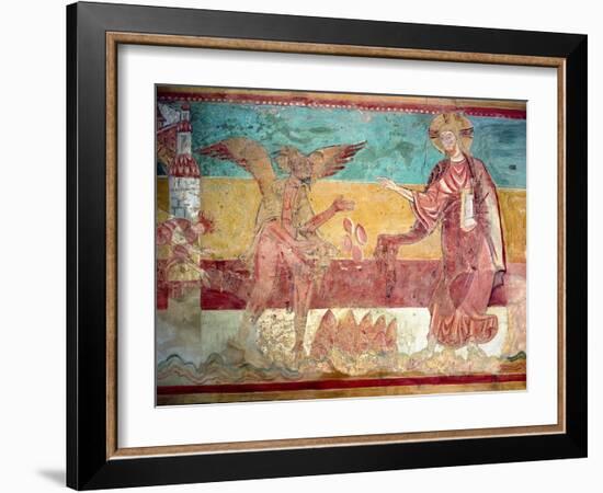 Temptation of Christ in the Desert by the Devil, 12th Century (Fresco)-French-Framed Giclee Print