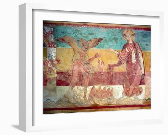 Temptation of Christ in the Desert by the Devil, 12th Century (Fresco)-French-Framed Giclee Print