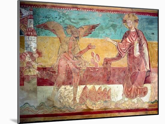 Temptation of Christ in the Desert by the Devil, 12th Century (Fresco)-French-Mounted Giclee Print