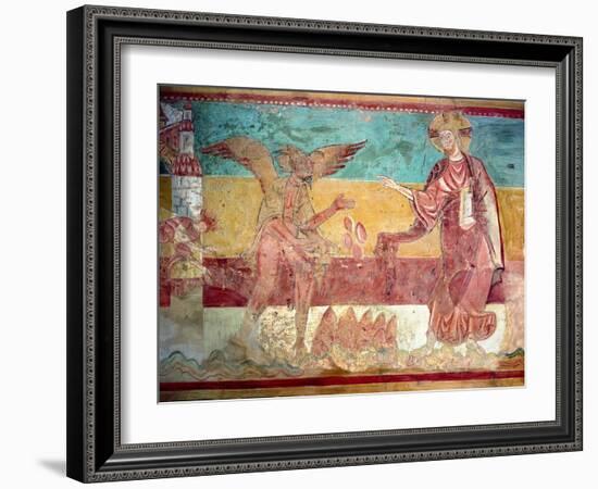 Temptation of Christ in the Desert by the Devil, 12th Century (Fresco)-French-Framed Giclee Print