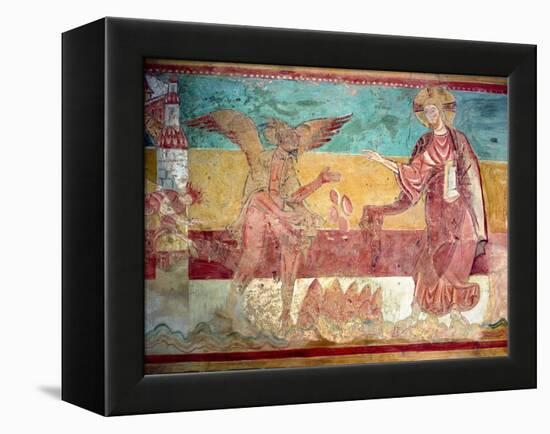 Temptation of Christ in the Desert by the Devil, 12th Century (Fresco)-French-Framed Premier Image Canvas