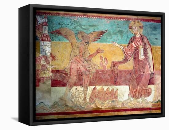 Temptation of Christ in the Desert by the Devil, 12th Century (Fresco)-French-Framed Premier Image Canvas