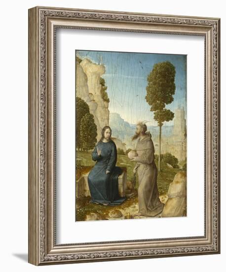 Temptation of Christ in the Wilderness, c.1500-4-Juan de Flandes-Framed Giclee Print