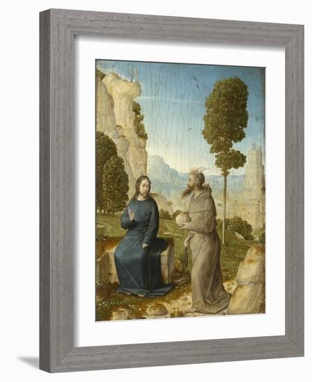 Temptation of Christ in the Wilderness, c.1500-4-Juan de Flandes-Framed Giclee Print