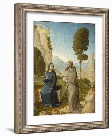 Temptation of Christ in the Wilderness, c.1500-4-Juan de Flandes-Framed Giclee Print