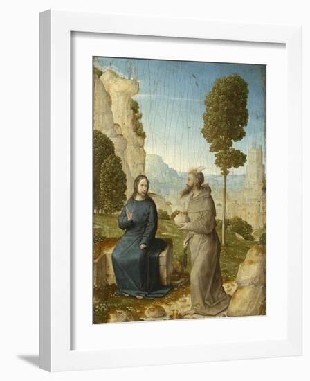 Temptation of Christ in the Wilderness, c.1500-4-Juan de Flandes-Framed Giclee Print