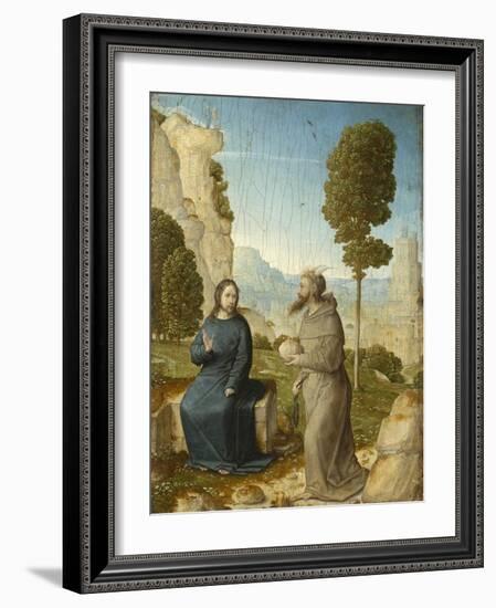 Temptation of Christ in the Wilderness, c.1500-4-Juan de Flandes-Framed Giclee Print