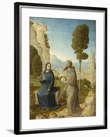 Temptation of Christ in the Wilderness, c.1500-4-Juan de Flandes-Framed Giclee Print