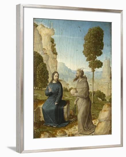 Temptation of Christ in the Wilderness, c.1500-4-Juan de Flandes-Framed Giclee Print