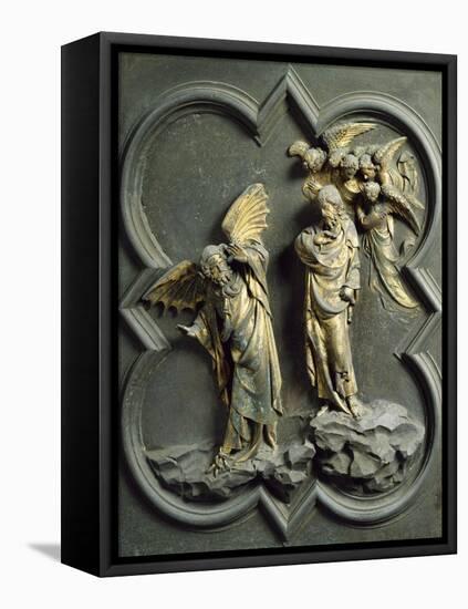 Temptation of Christ, Panel-Lorenzo Ghiberti-Framed Premier Image Canvas