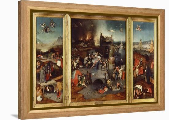 Temptation of Saint Anthony, Triptych 1505-6-Hieronymus Bosch-Framed Premier Image Canvas