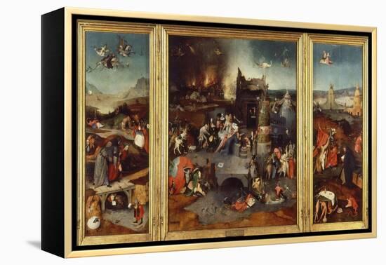 Temptation of Saint Anthony, Triptych 1505-6-Hieronymus Bosch-Framed Premier Image Canvas