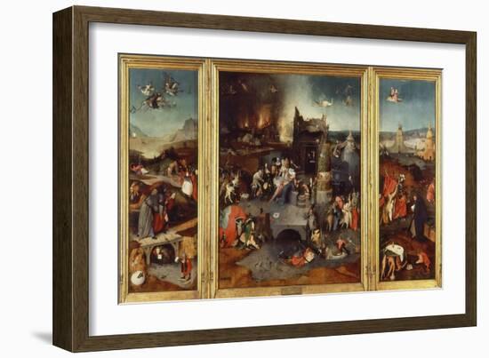 Temptation of Saint Anthony, Triptych 1505-6-Hieronymus Bosch-Framed Giclee Print